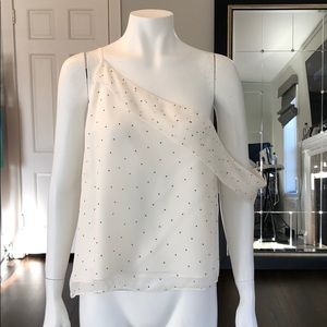 NWT Michelle Mason Asymmetrical Strap Top in Ivory